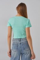 Топ однотонний жіночий  80677 S/M М&#039;ятний  Фото №3