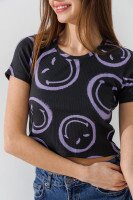 Топ однотонний жіночий  80677 L/XL Темно-сірий  Фото №2
