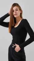 Купить Топ однотонный женский Bclothing 8854 L Черный Артикул: 2000999178672 Миниатюра фотографии № 4