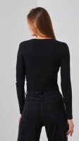 Купити Топ однотонний жіночий Bclothing 8854 L Чорний Артикул: 2000999178672 Фото мініатюра № 5