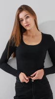 Купить Топ однотонный женский Bclothing 8854 L Черный Артикул: 2000999178672 Миниатюра фотографии № 3
