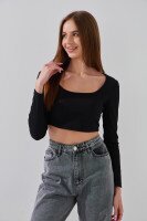 Купить Топ однотонный женский LAWA WTC02435 2XS Черный Артикул: 2000999165955 Миниатюра фотографии № 1