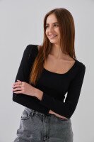 Купить Топ однотонный женский LAWA WTC02435 2XS Черный Артикул: 2000999165955 Миниатюра фотографии № 3