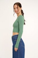 Купить Топ однотонный женский LAWA WBC02331 XS Оливковый Артикул: 2000990424884 Миниатюра фотографии № 2