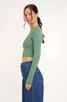 Купить Топ однотонный женский LAWA WBC02331 L Оливковый Артикул: 2000990424952 Миниатюра фотографии № 2