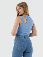 Топ однотонний жіночий LAWA WTC02317 XL Блакитний  Фото №1