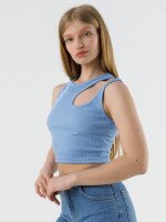 Топ однотонний жіночий LAWA WTC02317 XL Блакитний  Фото №0