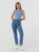 Топ однотонний жіночий LAWA WTC02317 XL Блакитний  Фото №2