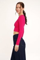 Купить Топ однотонный женский LAWA CTM WBC02331 XL Малиновый Артикул: 2000990095831 Миниатюра фотографии № 2