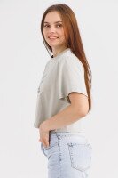 Купити Топ з принтом жіночий 6667-BP One Size Оливковий (2000990567932D) Артикул: 2000990567932 Фото мініатюра № 4