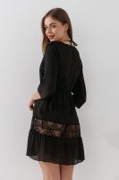 Туника пляжная однотонная женская On me 2218 36 Черный  Фото №3