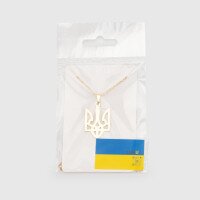 Прикраса Кулон на ланцюжку Герб золото Різнокольоровий (2000990231420А)  Фото №1