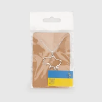 Прикраса Кулон на ланцюжку Мапа Різнокольоровий (2000990231444А)  Фото №1
