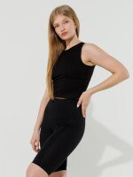 Велосипедки однотонные женские On me 1010 S Черный  Фото №0