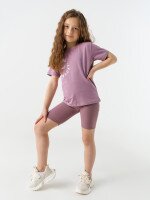 Велотреки однотонные для девочки Baby Show 9185 122 см Темно-пудровый (2000990390011S)  Фото №1