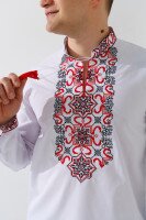 Вишиванка чоловіча  Полковник S Біло-червоний  Фото №1