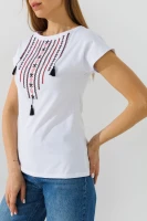 Вишиванка футболка з принтом жіноча Melanika Намисто 3XL Білий  Фото №2