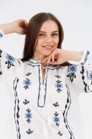Вышиванка рубашка с принтом женская Es-Q 5650 S Белый (2000990588227A)  Фото №1
