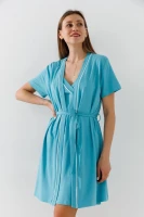 Халат женский ELLEN LGM201/12/01/TTTIFFANY S Бирюзовый  Фото №0