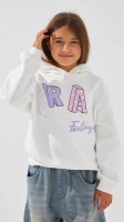 Худі з принтом для дівчинки First Kids M-203 110 см Молочний  Фото №0