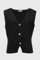 Жилет однотонний трикотажний жіночий Park karon 10840 One size Чорний (2000990651198D)  Фото №5