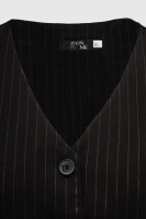 Жилет с узором женский On me 2417-K M Черно-белый  Фото №7