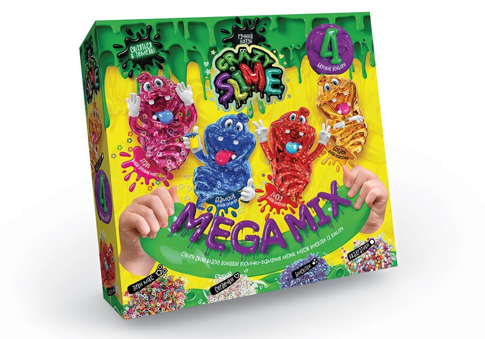 Безопасный образовательный набор для проведения опытов &quot;Crazy Slime 4в1&quot; укр (10) SLM-03-01U, 02U (2000902776636)  Фото №1