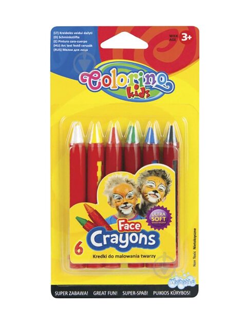 Крейда для обличчя олівці COLORINO 32629PTR Різнокольоровий