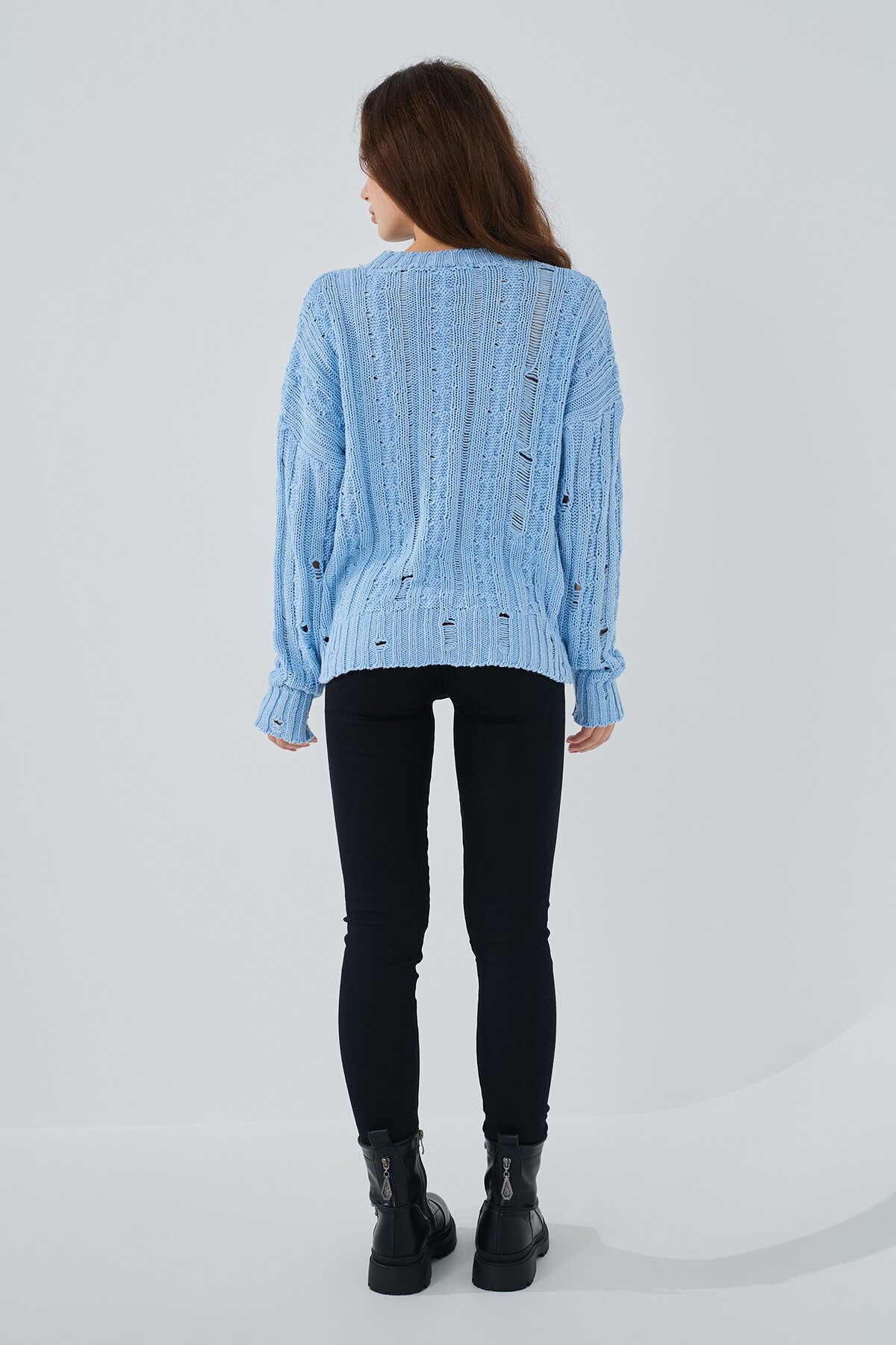 Джинси Slim Fit жіночі On me 2856 baza 32 Чорний (2000989492214D)  Фото №3