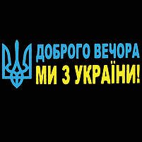 Наклейка на авто &quot;Доброго вечора Жовто-Синя&quot; 110 х 40 см (2000989022497)  Фото №0