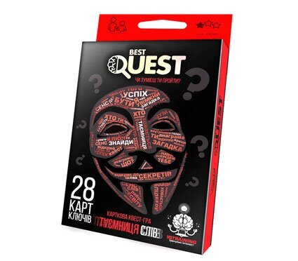 Настольная игра Danko Toys BEST QUEST укр (BQ-01-01U,02U,03U,04U) (2000902322390)