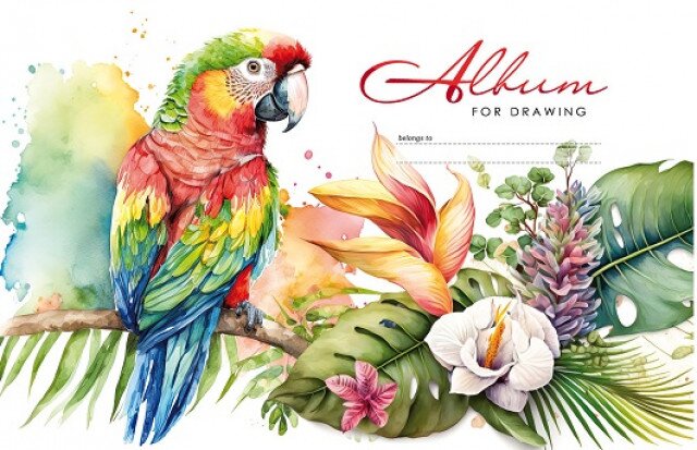 Альбом для рисования ПОПУГАЙ Mandarin 6262-23039 (2000990634269)(SC)