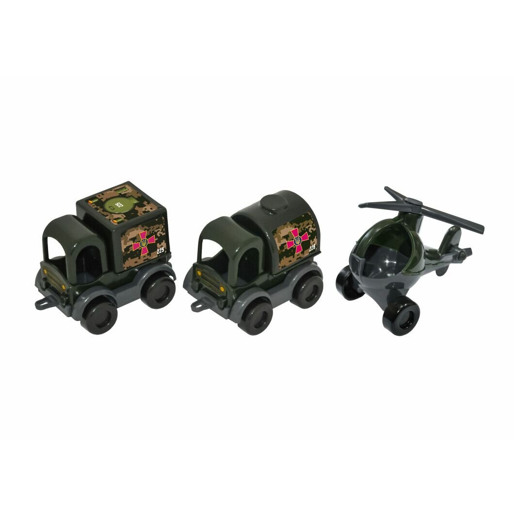Набор авто Тигрес &quot;Kid cars&quot; военный 3 шт. 39998 (4820159399987)  Фото №2