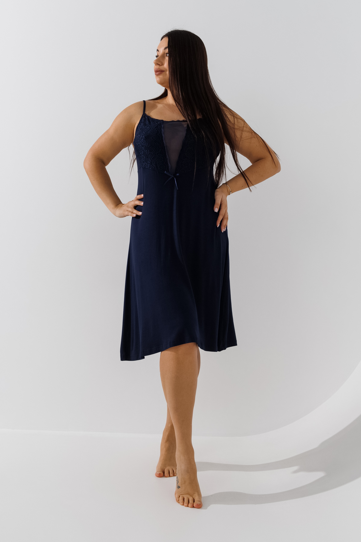 Нічна сорочка жіноча Nicoletta 70222 2XL Синій  Фото №0