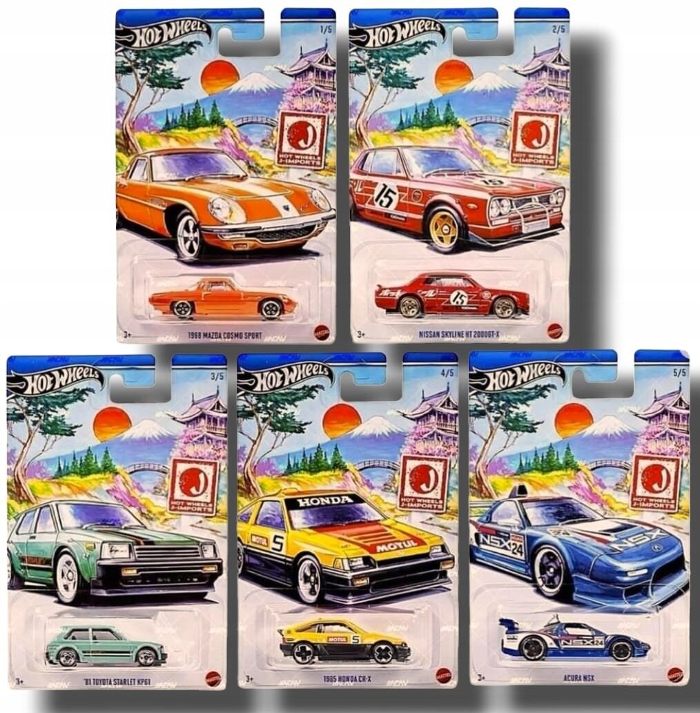 Тематическая машинка «Японские импортные» Hot Wheels HWR57 Разноцветный