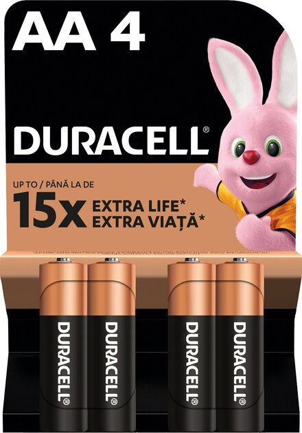 Батарейки Duracell 5014459 AA (LR6) 1.5V 4 шт (5000394076952)  Фото №0