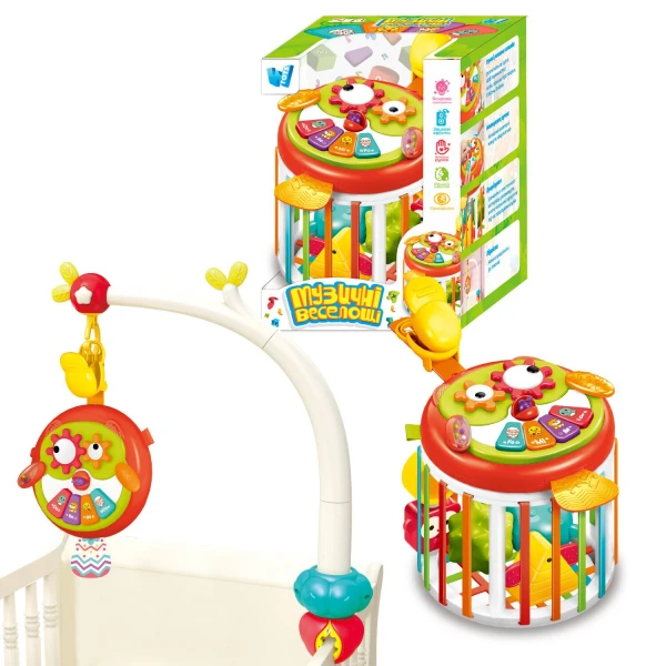 Логічна гра сортер-мобіль &quot;Музичні веселощі&quot; WToys 76575 Різнокольоровий