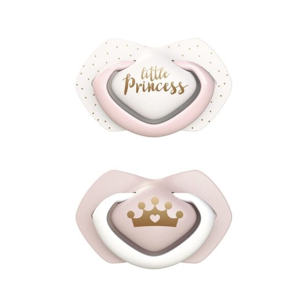 Пустышка силиконовая симметричная 0-6 мес ROYAL BABY 2 шт. - розовая 22 / 650_pin (2000904383016)