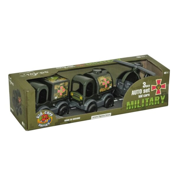 Набор авто Тигрес &quot;Kid cars&quot; военный 3 шт. 39998 (4820159399987)