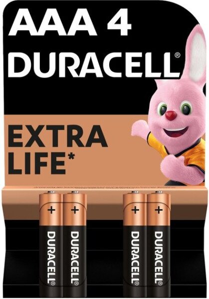 Батарейки DURACELL Basic 77164 AAA алкаліновi 1.5V LR03 4 шт на блістері