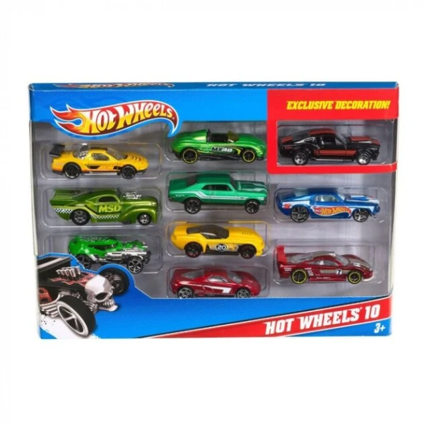 Автомобіль базовий 10 шт. Hot Wheels 54886 Різнокольоровий