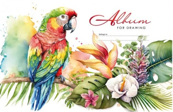 Альбом для рисования ПОПУГАЙ Mandarin 6262-23039 (2000990634269)(SC)