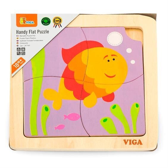 Дерев&#039;яний міні-пазл &quot;Рибка&quot; Viga Toys 50144 Різнокольоровий
