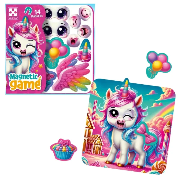 Гра розвиваюча магнітна &quot;Емоції Єдиноріжки&quot; Vladi Toys VT3220-01 Різнокольоровий