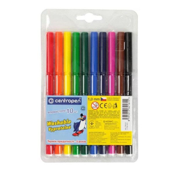 Фломастери &quot;Centropen&quot; 10 кольорів 7790/10 Різнокольоровий (8595013621615)(SC)