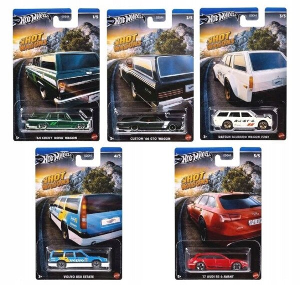 Тематическая машинка «Хитовые универсалы» Hot Wheels HWR56 Разноцветный