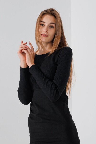Купити Сукня однотонна жіноча Karol 5145 S Чорний (2000990319050D) Артикул: 2000990319050 Фото №3