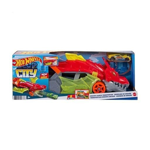 Грузовик-транспортер «Пасть дракона» Hot Wheels HKB86 Разноцветный