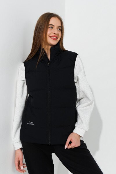 Жилет плащевка женский W23-05 XL Черный