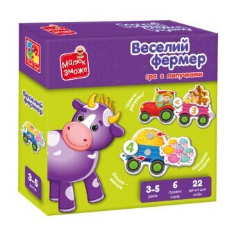 Гра розвиваюча з липучками &quot;Веселий фермер&quot; Vladi Toys VT2100-13